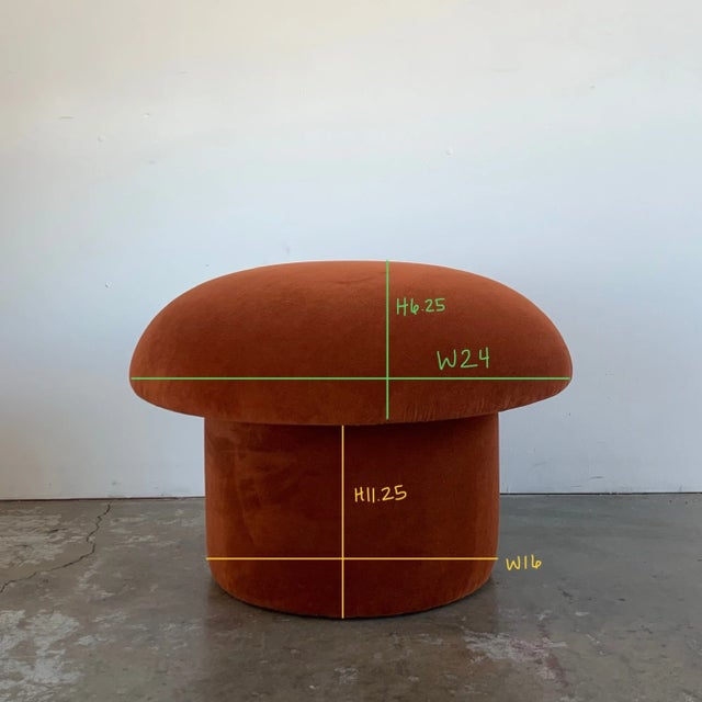 Wood Mushroom Ottoman For Sale - Image 7 of 16