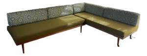 Vintage Mid-Century Modern L-Shaped Sofa Daybed Set