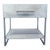 Cb2 Proof One Drawer Metal Nightstand With Shelf For Sale