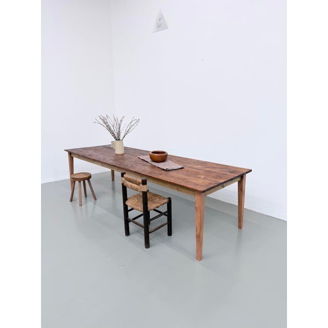 Vintage Farmhouse Table in Pine, 1950s For Sale - Image 6 of 18