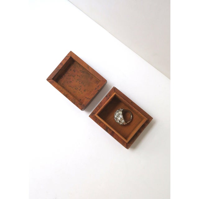 Mid 20th Century Vintage Burl Wood Trinket Box, Mid-20th Century For Sale - Image 5 of 8