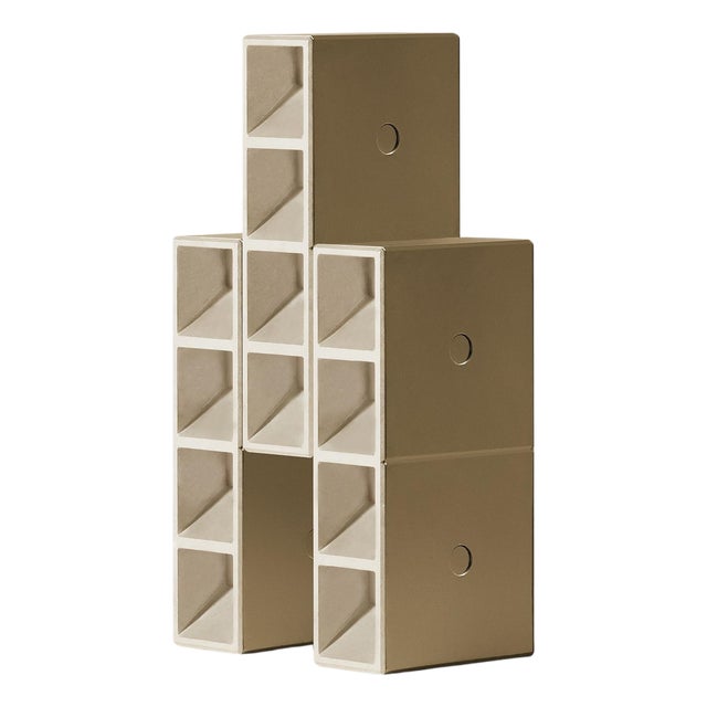 Aluminium Champagne Painted Tsai Table Lamp by Mario Tsai for Cassina For Sale