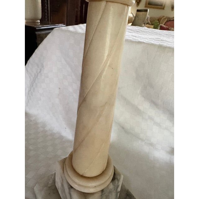 1940s Marble Column Lamp For Sale - Image 9 of 14