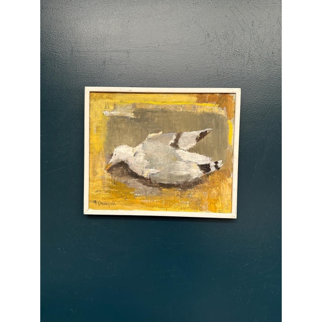 Ingeborg Stragnell, Seagull, 1960s, Oil Painting on Canvas, Framed For Sale - Image 13 of 18