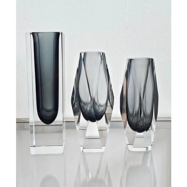 Mid-Century Modern Sommerso Glass Vases, Italy, 1970s, Set of 11 For Sale - Image 3 of 11