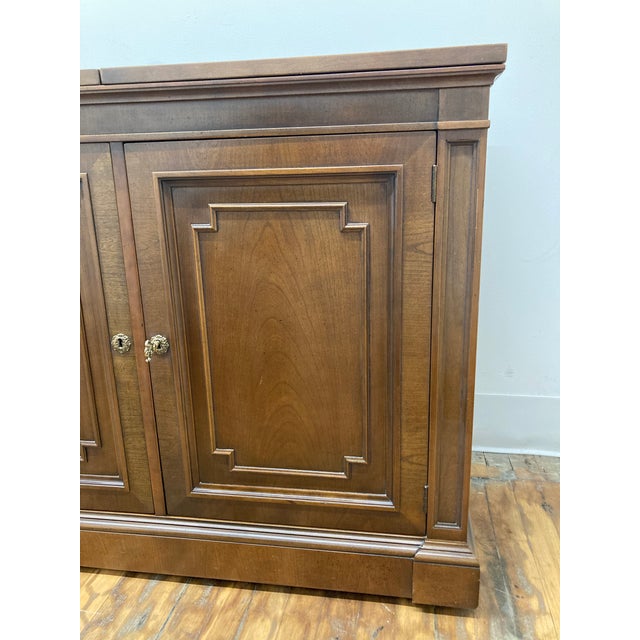 Traditional Late 20th Century Kindel Furniture Flip Top Rolling Dry Bar Server Cabinet For Sale - Image 3 of 18