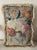 Antique 18th century French Aubusson floral urn tapestry finished as a pillow with passementerie trim and linen back....