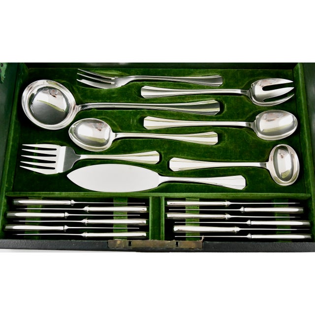 Art Deco Flatware Set by Luc Lanel for Christofle, 1936, Set of 117 For Sale - Image 6 of 9