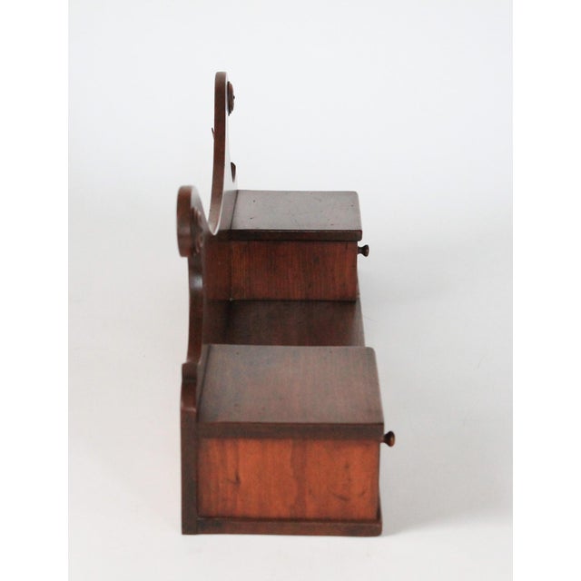 Mid 20th Century Vintage Wood Wall Shelf W/ Two Drawers For Sale - Image 5 of 11