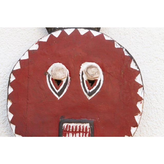 Radiant Red African Goli Mask For Sale In Los Angeles - Image 6 of 11