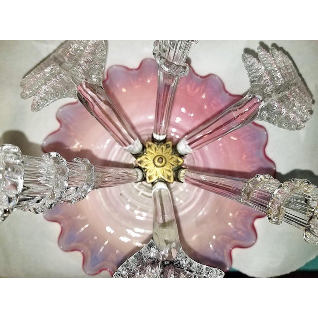 Late 19th Century French Blown Glass Epergne Vase For Sale - Image 4 of 8