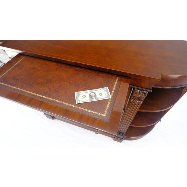 Mahogany c1940s 3 Drawer Shelves Sideboard Credenza Console MINT For Sale - Image 17 of 18