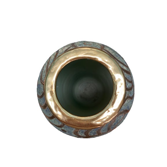 1980s Art Pottery Vase For Sale - Image 4 of 6