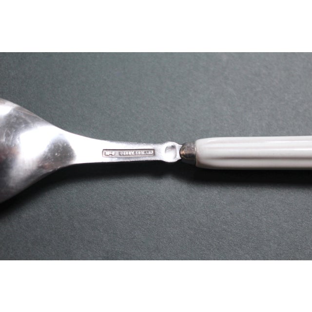 Mid-Century Modern 1970s Boho Chic Denby Regency Jewel White flatware 1 serving spoon For Sale - Image 3 of 17