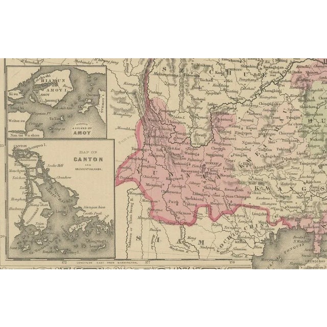 Johnson's China Map with Canton Inset, 1864 For Sale - Image 5 of 10