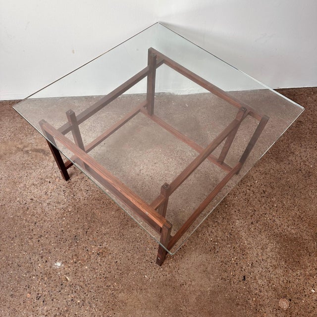 Rosewood and Glass Henning Norgaard Side Table For Sale In Buffalo - Image 6 of 10