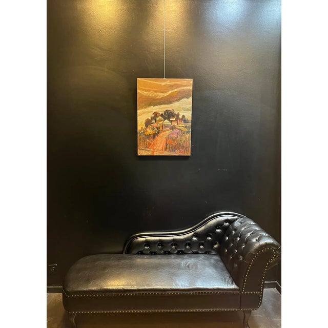 Jean Krille, Landscape 124, Oil on Masonite, 1983 For Sale - Image 4 of 9