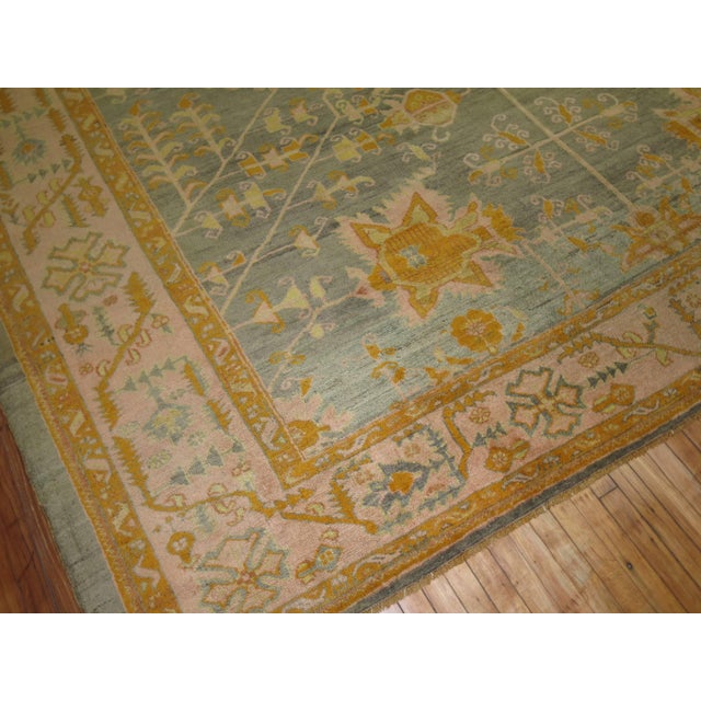 Antique Turkish Oushak Decorative Rug For Sale - Image 11 of 18