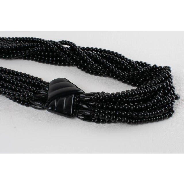 Angela Caputi Licorice Resin Multi-Strand Necklace For Sale In Atlanta - Image 6 of 10
