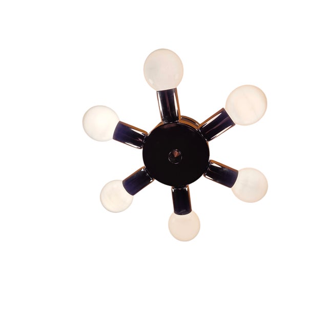 Mid-Century Modern Vintage Space Age Chrome Sputnik Ceiling Light Mid Century Mount Chandelier For Sale - Image 3 of 10