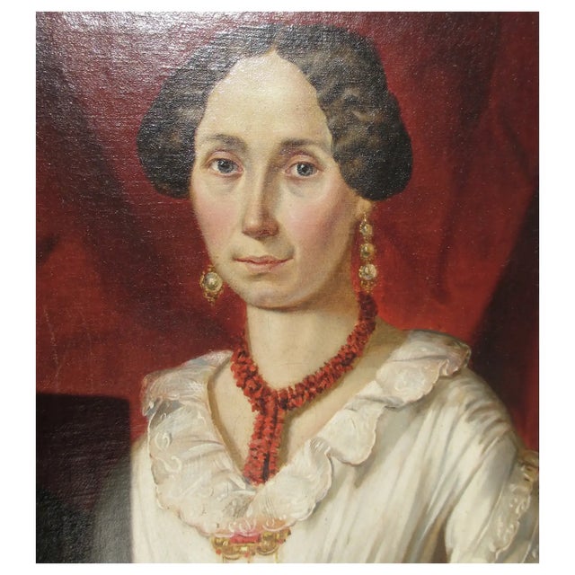 Early 19th Century Early 19th British Provencial Portrait on Canvas For Sale - Image 5 of 12