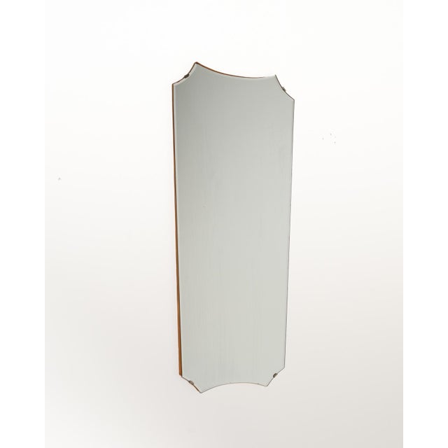 Wood Shaped Shield Mirror, Europe, 1930s For Sale - Image 7 of 7