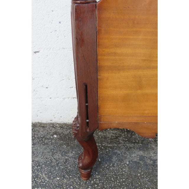 Wood French Johnson Furniture Carved Inlay Full Size Bed 6236 For Sale - Image 7 of 17