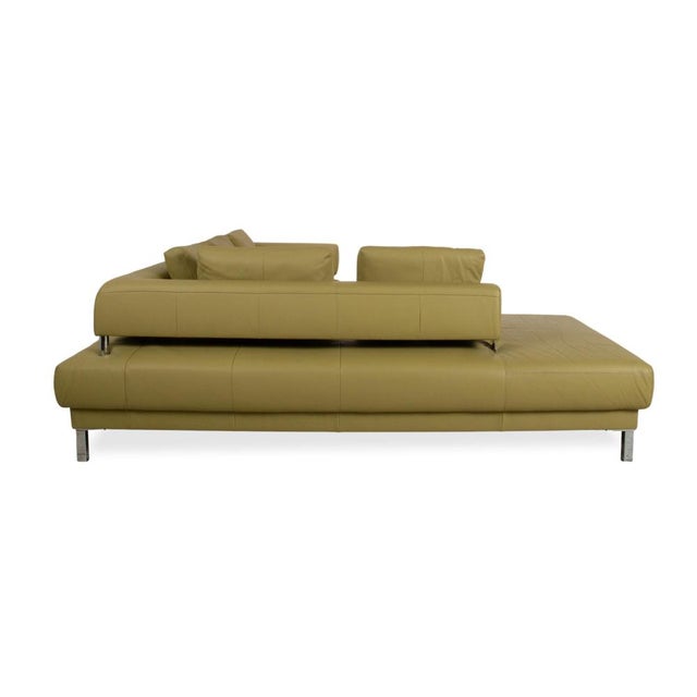 Leather Brand Face Corner Sofa in Green with Electric Function from Ewald Schillig For Sale - Image 16 of 18