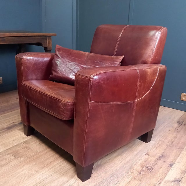 Cowhide Club Armchair, 1980s For Sale - Image 9 of 12