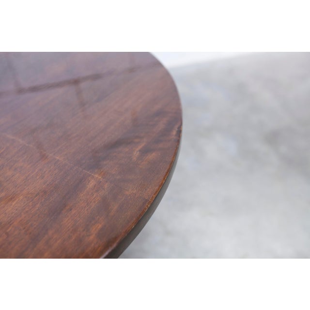 Tripod Coffee Table in Varnished Mahogany, 1960s For Sale - Image 3 of 17