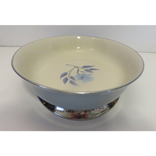 Vintage Flintridge China California Blue w Platinum Borders Serving Bowl 10" Excellent vintge condition. Clean, no damage....