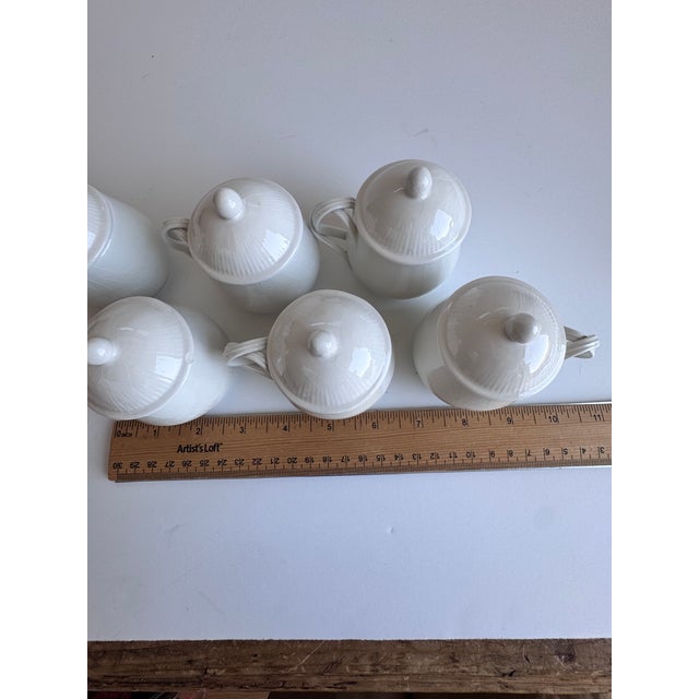 Cream Pot De Creme Cups With Lids, Set of 6 For Sale - Image 8 of 9