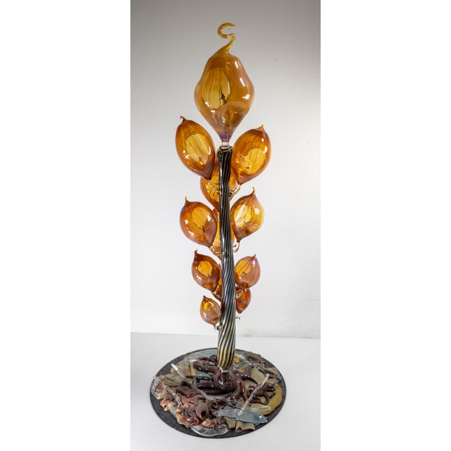 Mid 20th Century Mid-Century Art Glass Hand Blown Sculpture, Unsigned For Sale - Image 5 of 16