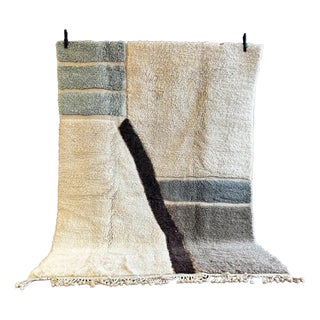 Large Moroccan Beni Ouarain Rug in Wool, 2010s For Sale