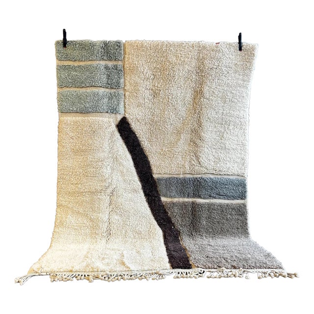 Large Moroccan Beni Ouarain Rug in Wool, 2010s For Sale
