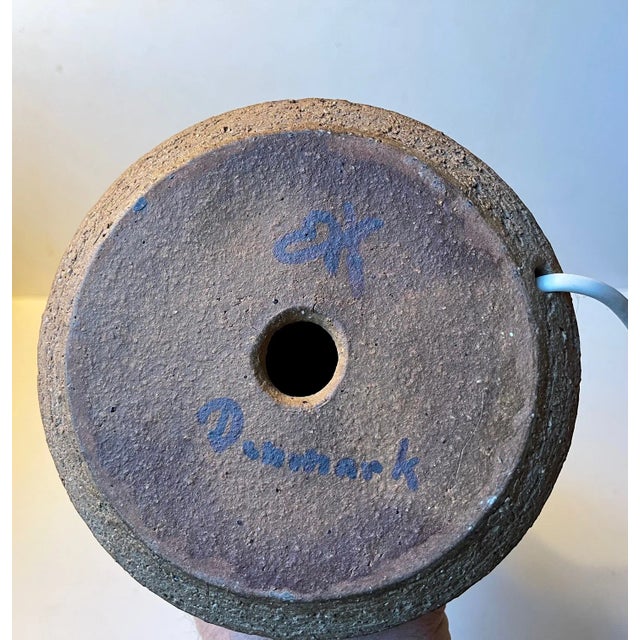 Scandinavian Modern Stoneware Table Lamp by Eigil Henriksen, 1970s For Sale - Image 3 of 11
