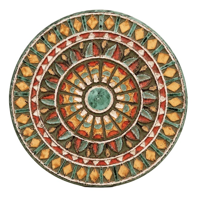 Ceramic Plate by Roland Zobel, 1960s For Sale