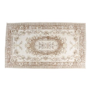 Mid 20th Century Geometric Anatolian Wool Carpet For Sale