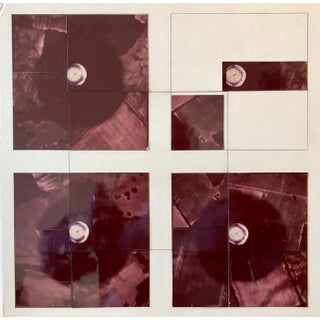 Vera Simons, Fields Pattern, Wrist Watch, Photo Mosaic Collage Aerial Landscape Photograph, c.1970s For Sale