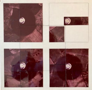 Vera Simons, Fields Pattern, Wrist Watch, Photo Mosaic Collage Aerial Landscape Photograph, c.1970s