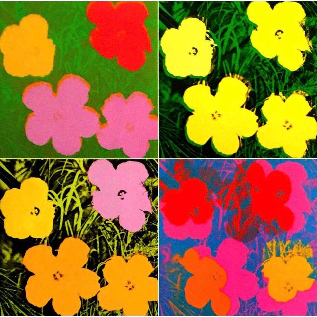 1970s “Flowers" Andy Warhol Pop Art Exhibition Poster Chairish