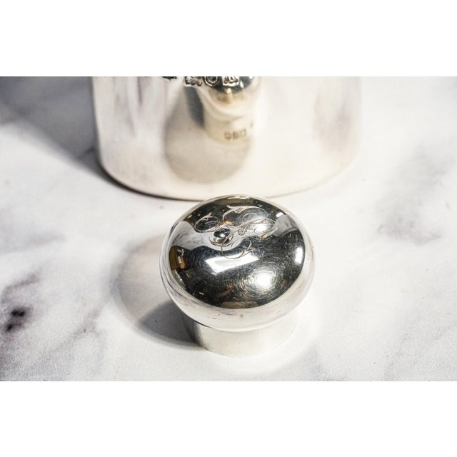 Handsome Mappin & Webb Antique Sterling Silver Scent Bottle Victorian Perfume Flask For Sale - Image 9 of 11