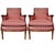 This exceptional pair of Louis XVI Neoclassical style bergère armchairs by Hancock & Moore showcases the refined symmetry...