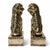 1960s 1960's Polished Brass Foo Dog Bookends W/ Greek Key Pedestal Bases For Sale - Image 5 of 12