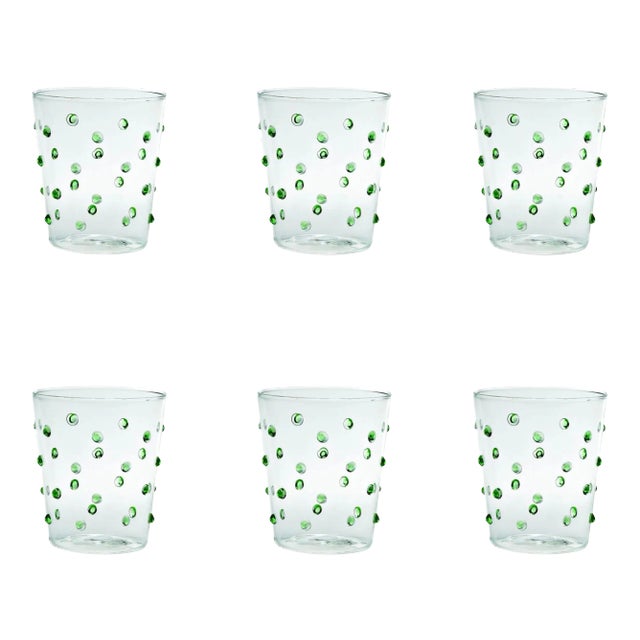 Party Tumbler in Green - Set of 6 For Sale