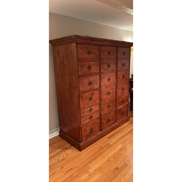 Bauhaus 1990s Beautiful Solid Wood Apothecary Style Cabinet /Work Station. For Sale - Image 3 of 12