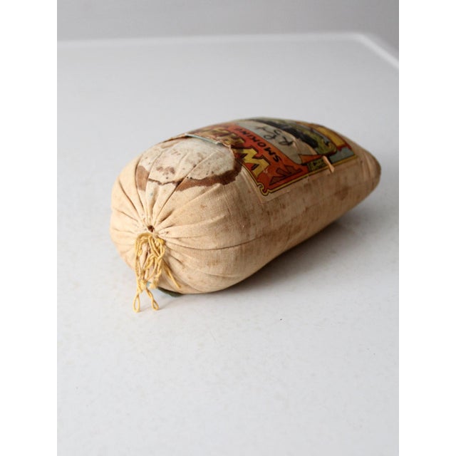 This authentic antique Whale Smoking Tobacco cloth bag is a rare piece of early 20th-century tobacciana and advertising....