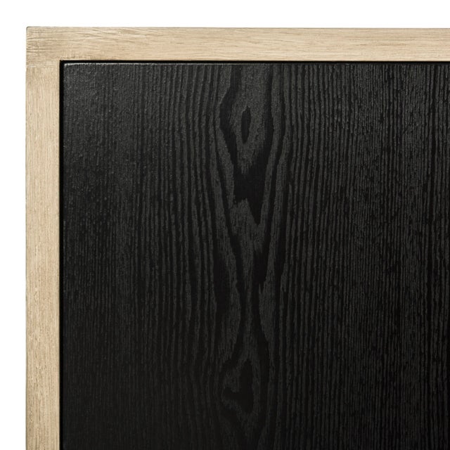 Brown Hairpin Leg Sideboard in Light Oak & Black For Sale - Image 8 of 9