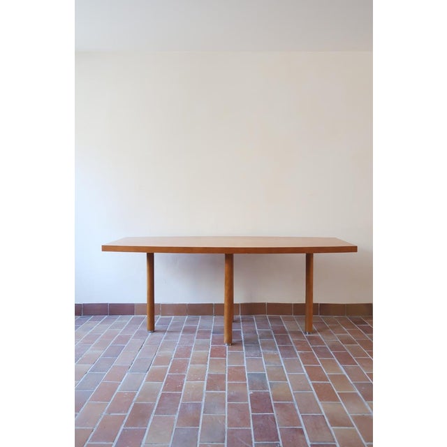 Large Scandinavian Modern Dining Table with Boat-Shaped Top, 1980s For Sale - Image 3 of 18
