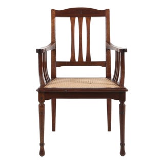 Antique Armchair with Cane Seat, France, 1890 For Sale